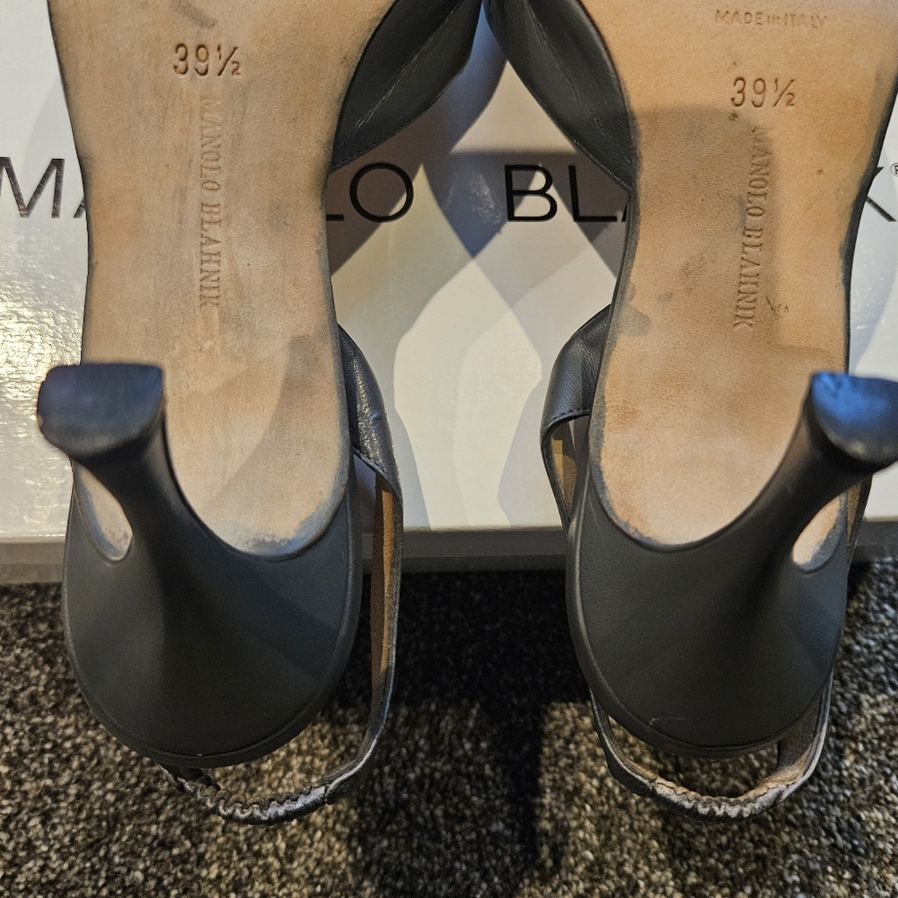 Manolo Blahnik Carolyn Sling SZ 39 1/2 - Picture 7 of 9